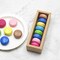 15 Pack Brown Kraft Macaron Boxes with Clear Display Window,Small Macaron Container Bakery Packaging Box for Truffles Desserts Mini Cupcake Muffins Cookies(6-7 Cavities,8" x 2.8" x 2")